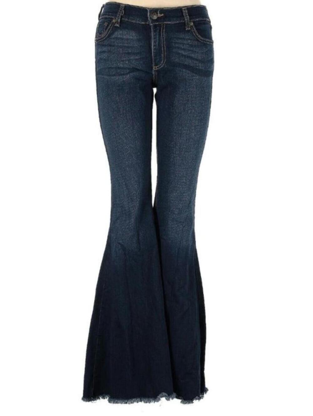 Free People Dark Blue Denim Retro 29 Flares